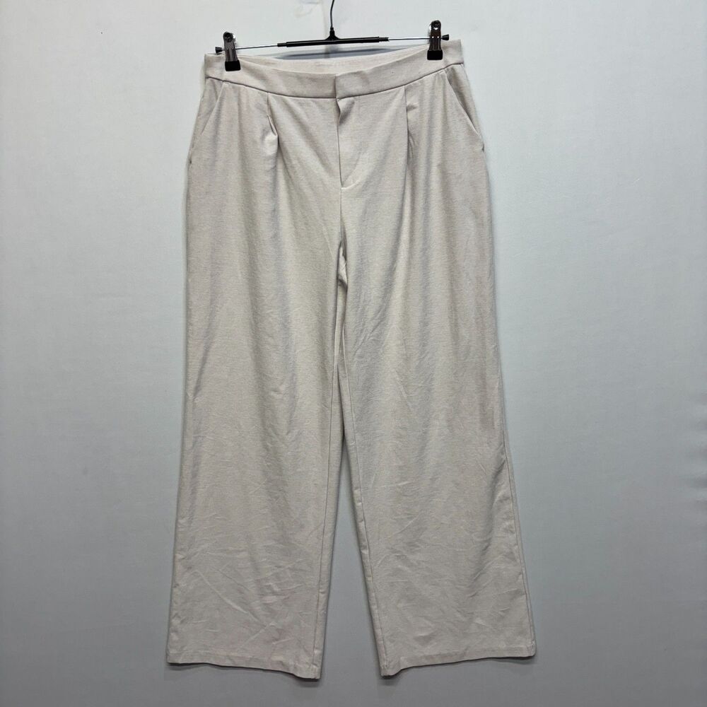 Vuori Women Pleated Wide Leg Elevation Trouser Pants Size Large VW4089 D111 -15